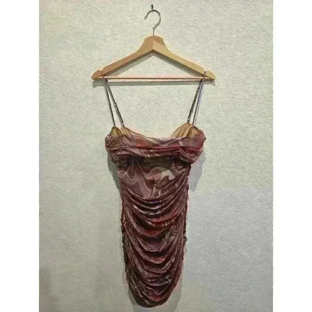 House of CB purple mini mesh dress. Sz Large